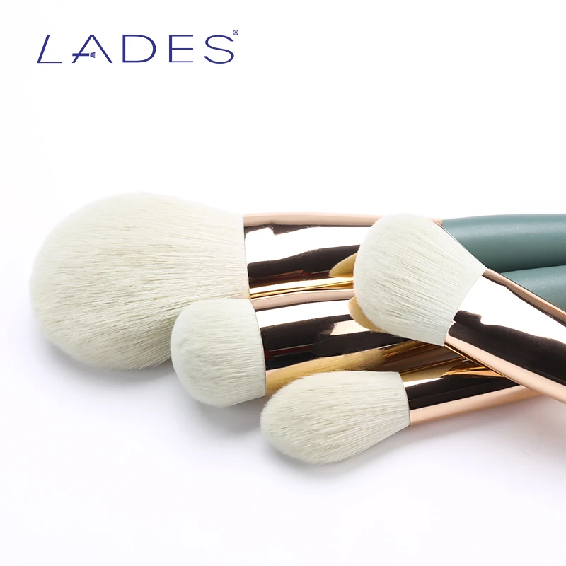 LADES Green Makeup brushes set Professional 10PCS Foundation Powder Contour Eyeshadow make up brush Beauty Tools