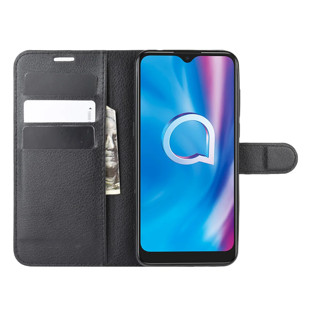 Alcatel5028 Case for Alcatel 1s 2020 (6.20in) Cover Wallet Card Stent Book Style Flip Leather Black 5028A 5028D 5028Y 5030D 5028