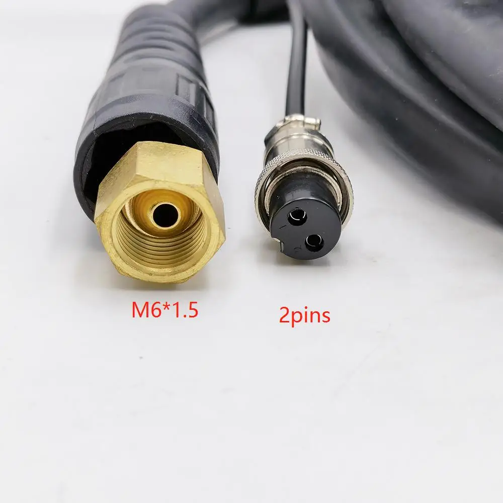 Free Shipping 4m 13ft WP17 Air Cooled WP-17 TIG-17 Argon Tungsten Arc Gas Valve TIG Welding Torch Gun