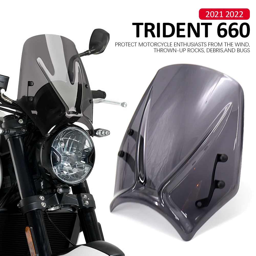 

Fit For TRIDENT Trident 660 NEW Motorcycle Windscreen For Trident660 Accessories Windshield Baffle Air Wind Deflectors 2021 2022