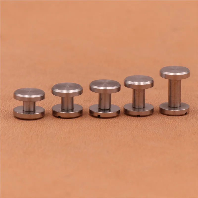 10*4/5/6/7/8/9/10mm Wallet Bag Chicago Brass Belt Screw Rivet DIY Nail Handmade Fastener Garmnet Hardware Leather Craft Part