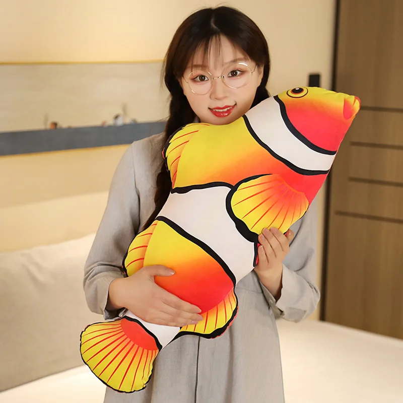 30-80 cm 3D Simulation Gold Fisch Plüsch Spielzeug Gefüllte Weiche Tier Karpfen Plüsch Kissen Kreative Sofa Kissen Kissen geschenk – Detail 13