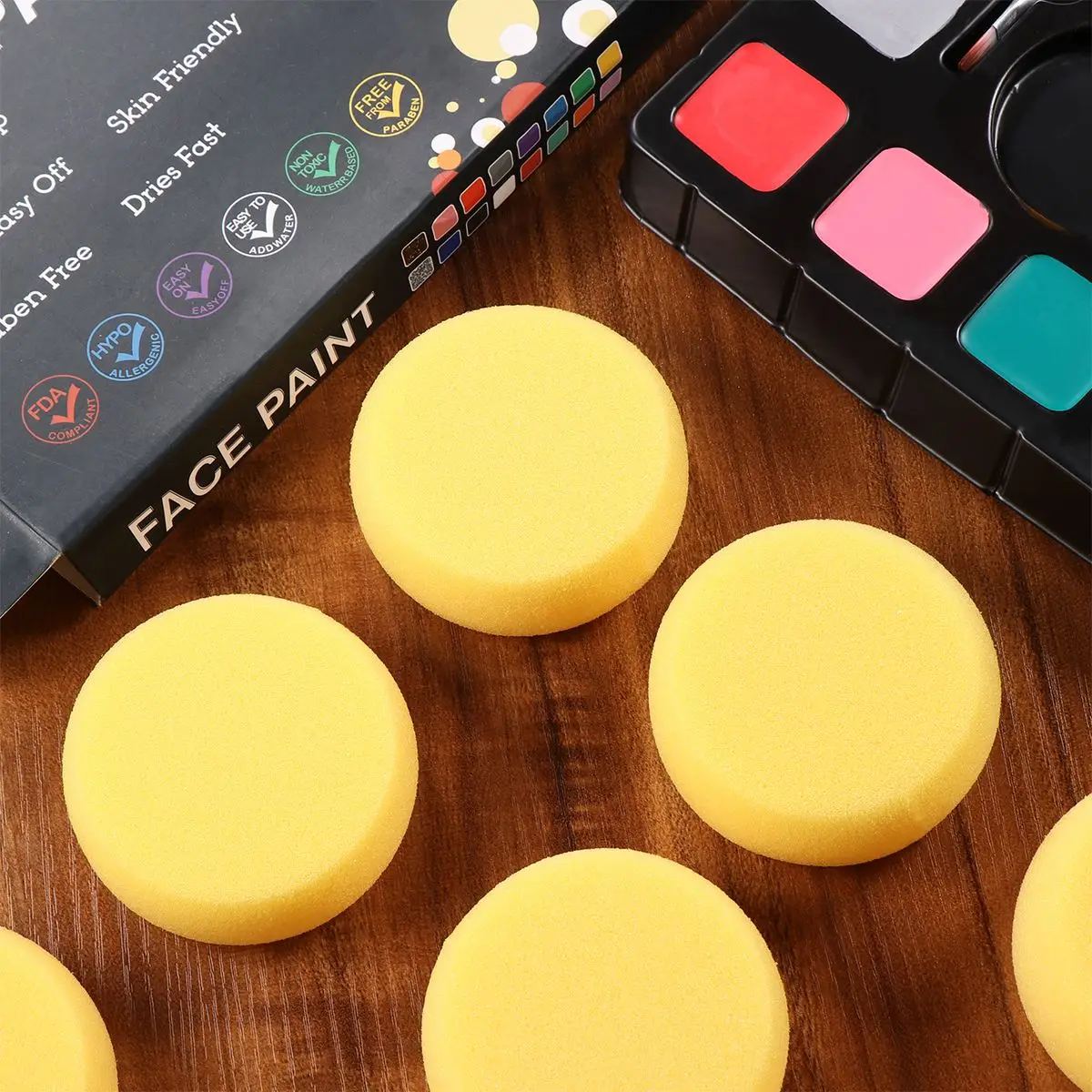 12pcs Round Synthetic Watercolor Artist Round Craft Natural Sponges For for Foam Natural Round Craft Natural Sponges For