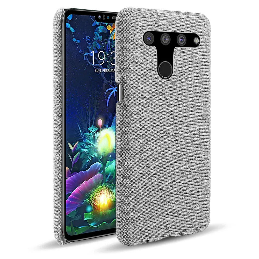 Slim Cloth Texture Fitted Cover For LG V50 ThinQ Case Fabric Ultrathin Antiskid Anti-fall Capa For LG V50 V 50 LGV50 ThinQ 5G