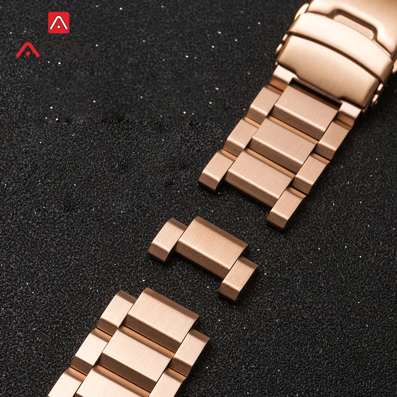 18 19 20 21 22mm 23mm 24mm 25mm Solid Stainless Steel Strap Watchband Metal Folding Buckle Replacement Band Watch Accessories