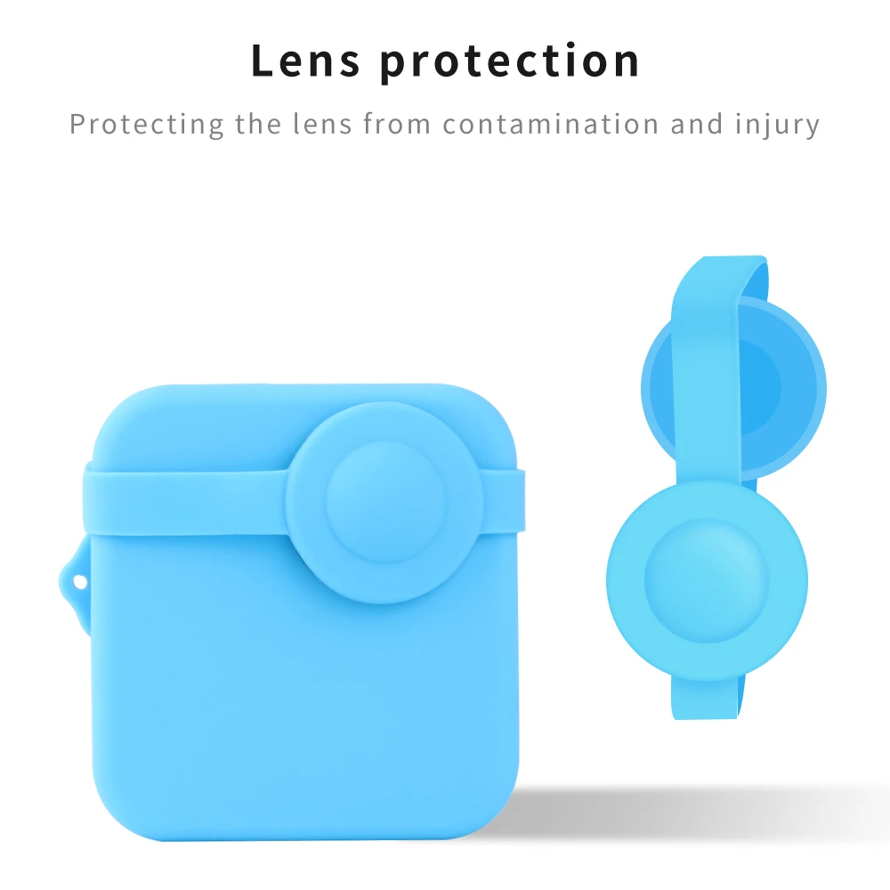 For GoPro Accessories Hero 8 Max Sport Camera Silicone Case Protective Housing Cover Skin+lens Gel Anti-scratch Shell