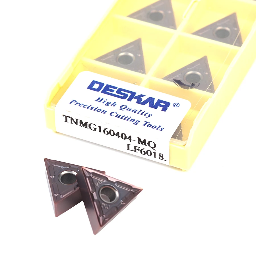 10 Chiếc TNMG160404-MQ LF6018 TNMG160408-MQ LF6018 Tiện Bằng Máy CNC Biến Lưỡi Dao Carbide Bên Ngoài Dụng Cụ Xoay Độ Cứng Cao Kim Loại Lắp