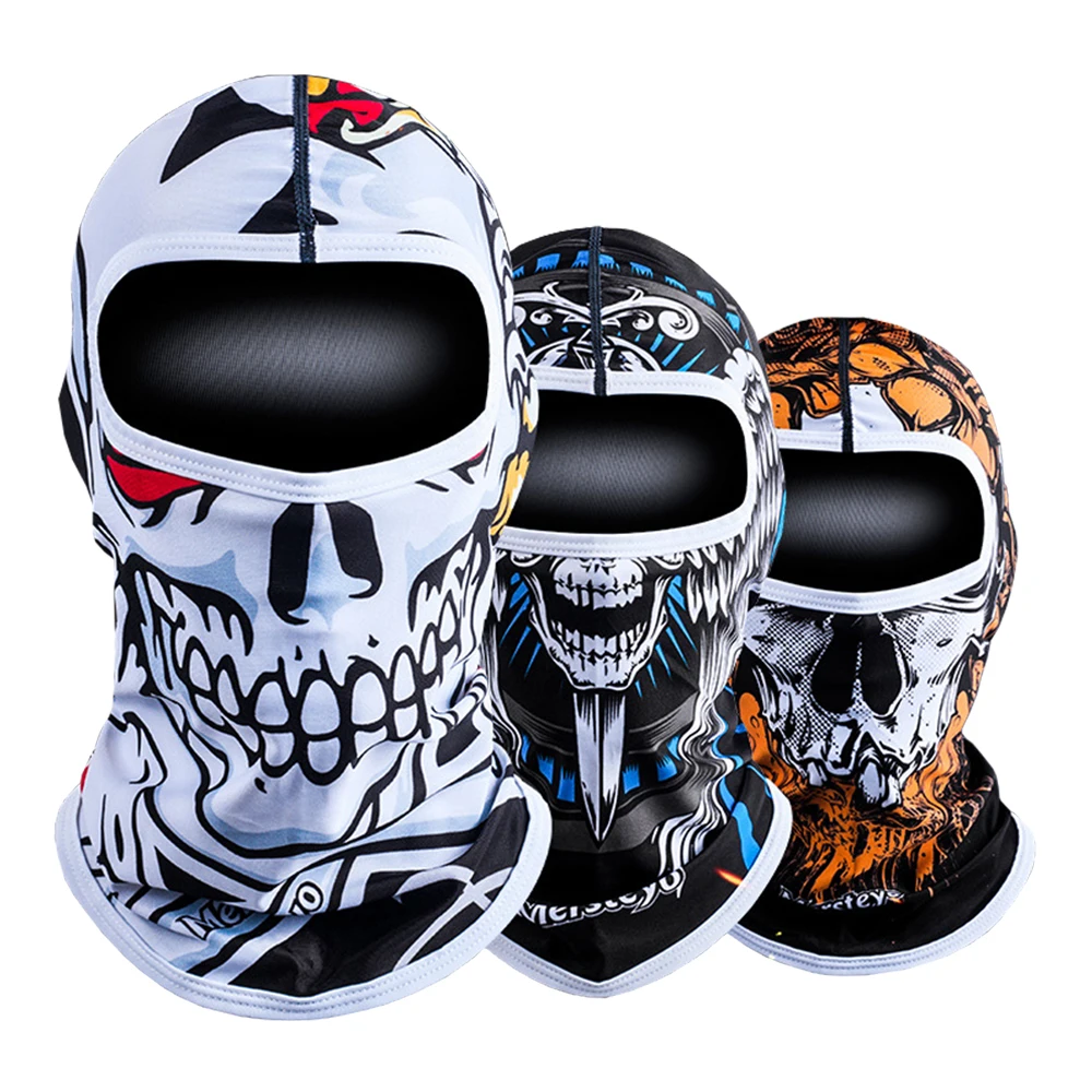 

Motorcycle Balaclava Summer Ice Silk Face Mask Moto Breathable Headwear Quick Drying Face Masks Neck Lycra Fleece Skull Mask