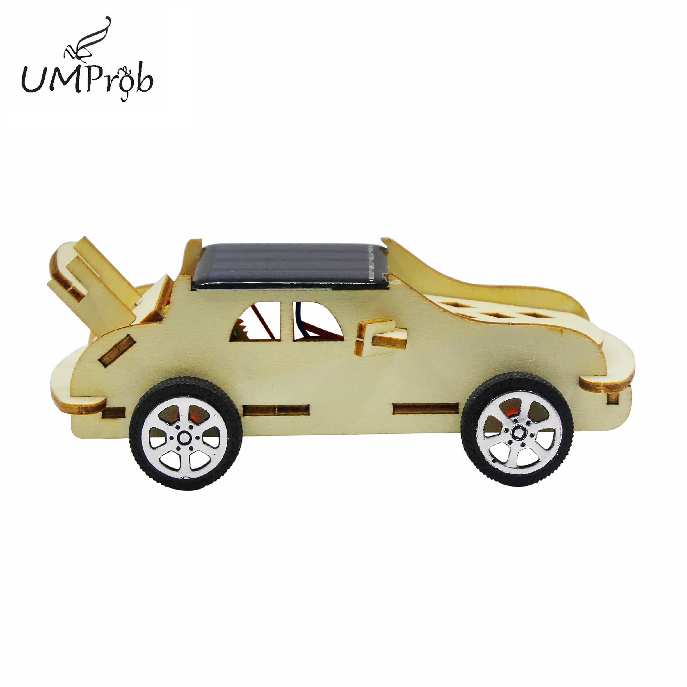 DIY Car model Environmentally Friendly Wood Small Solar Car Manual Assembly Toy Model Kit