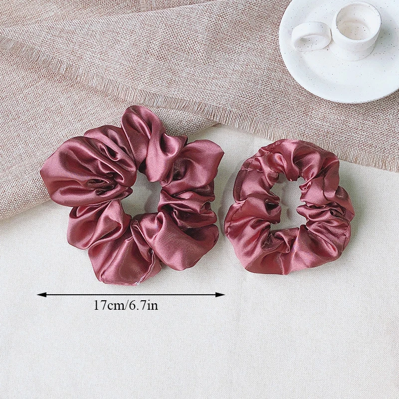 2021 Silk Scrunchie Pack Headband Elastic Hair Bands Serre Tete Fashion Tiara Ponytail Holder Hair Accessories Band for Women