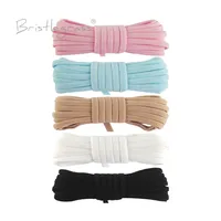 BRISTLEGRASS-cuerda elástica plana de nailon, cinta de LICRA para cubrir la cara, lazo para la oreja, costura, 2, 5, 10 yardas, 3/16 pulgadas, 5mm