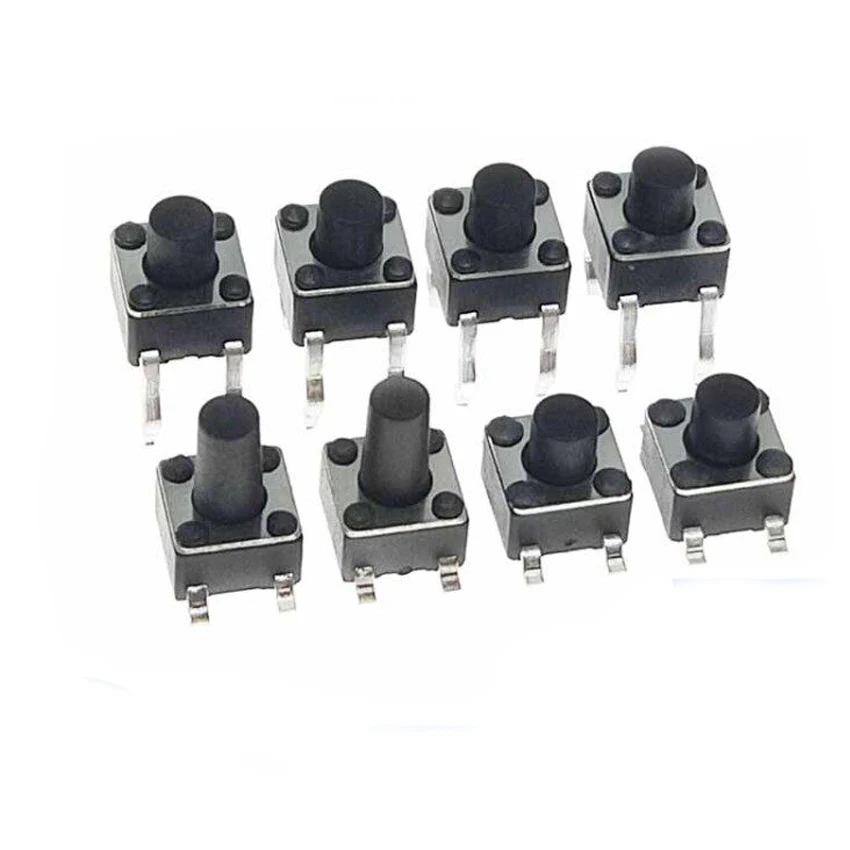 1000PCS/Lot Push Button Switch 4.5*4.5MM 4.5*4.5 Dip/SMT Light touch switch H= 3.8mm/5mm/6mm/7mm