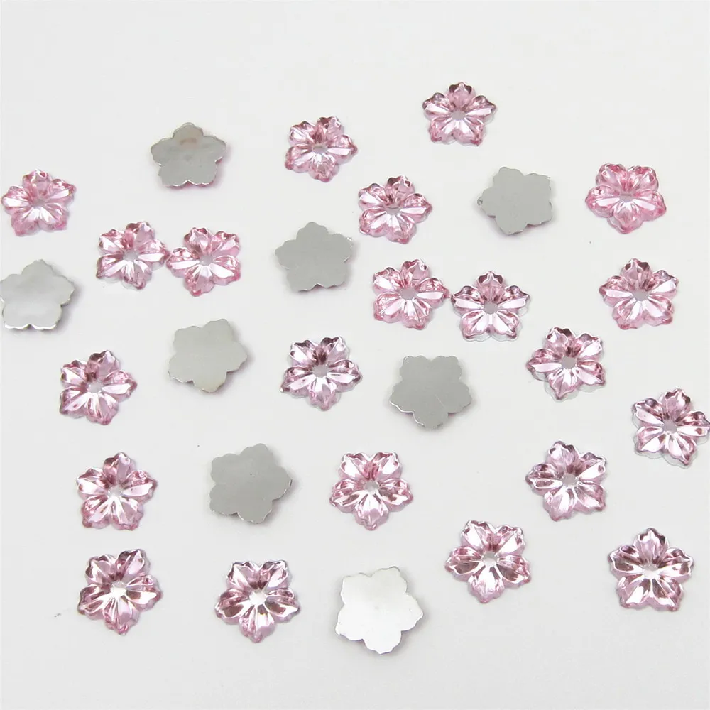 13mm 100pcs Flower shape Acrylic rhinestone Baby Birthday Party Boy Girl Baby Shower  Confetti Birthday Gift beads