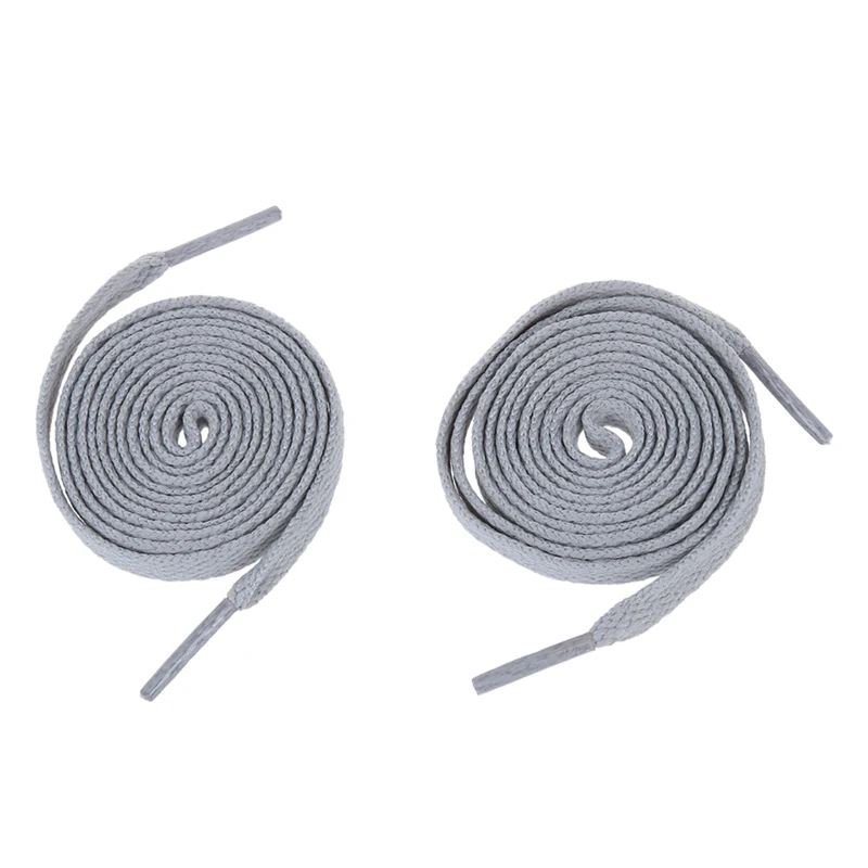 

Trainers Plastic Tips 52.4 Long Grey Flat Wide Shoe Laces Strings 2pcs