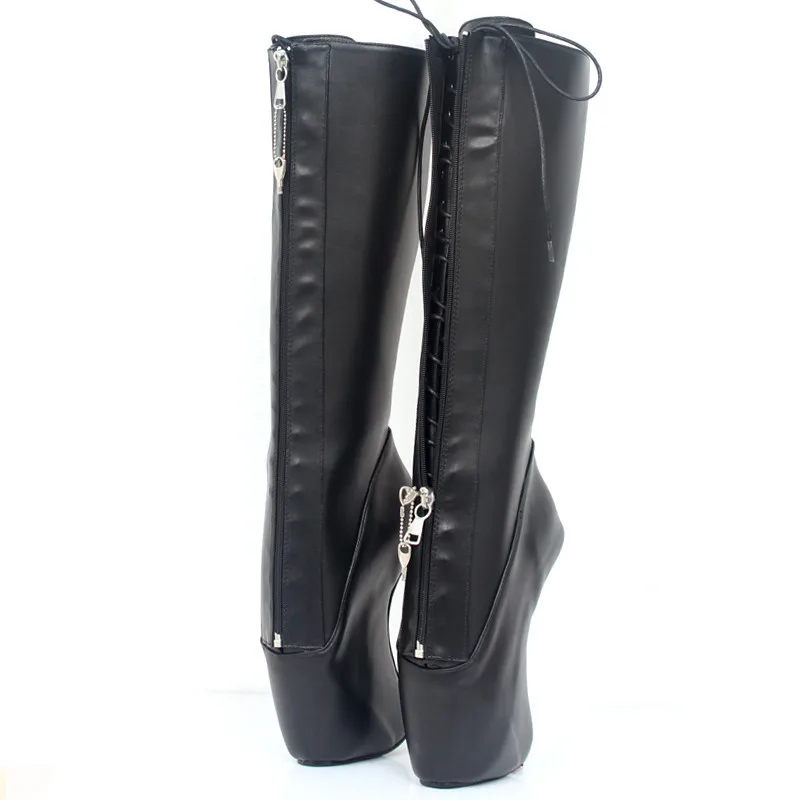 7.09in High Height  Women's Sexy Party Boots Hoof Heels  Knee-High Boots  US Size 6-14 No.MT1823