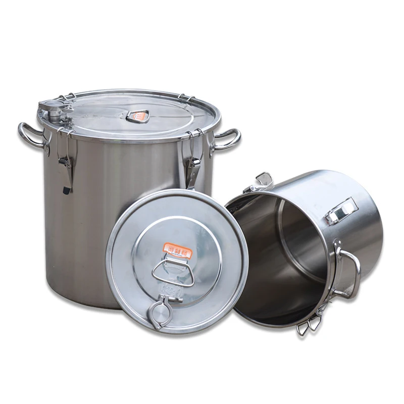 33L 304 Stainless Steel Barrel Fermentation Barrel Fruit Wine Wine Making Equipment Grain, Oil, Soup and Food Material Storage