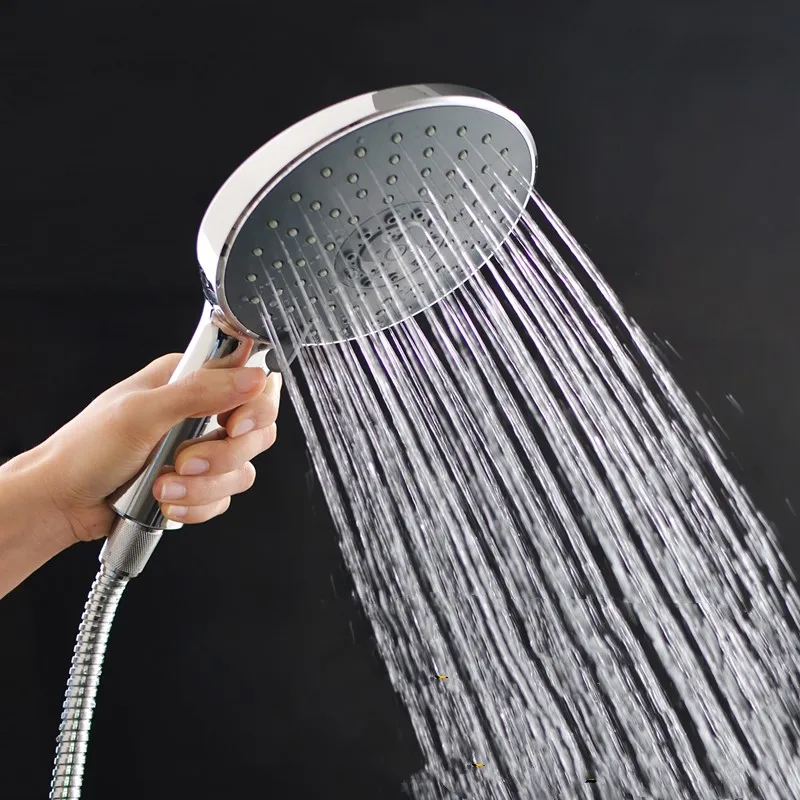 Newest 150mm Large diameter  7 functions Bathroom Handheld shower head 7 modes Pleasant Shower spray Top Quality,Chrome plated