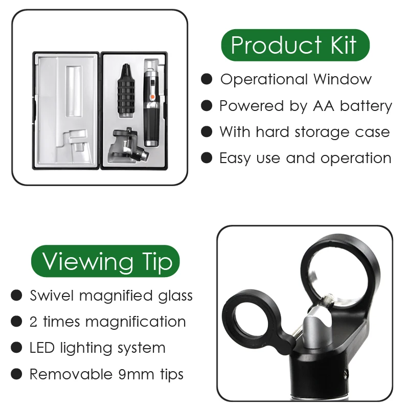 LED Ear Nose Earwax Remover Cleaning Tweezers Wax Pliers Otoscope Endoscope Light with Alligator Crocodile Forceps & Speculum A1