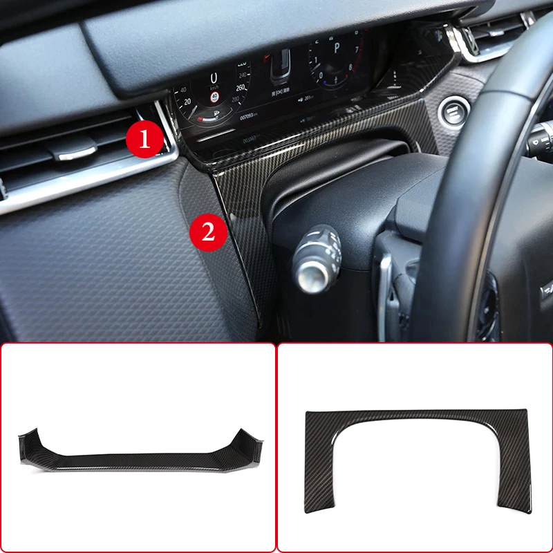 For Land Rover Range Rover Velar 2017-2020 Car Dashboard Decoration Frame Cover ABS Carbon Fiber Interior Modification Accessory