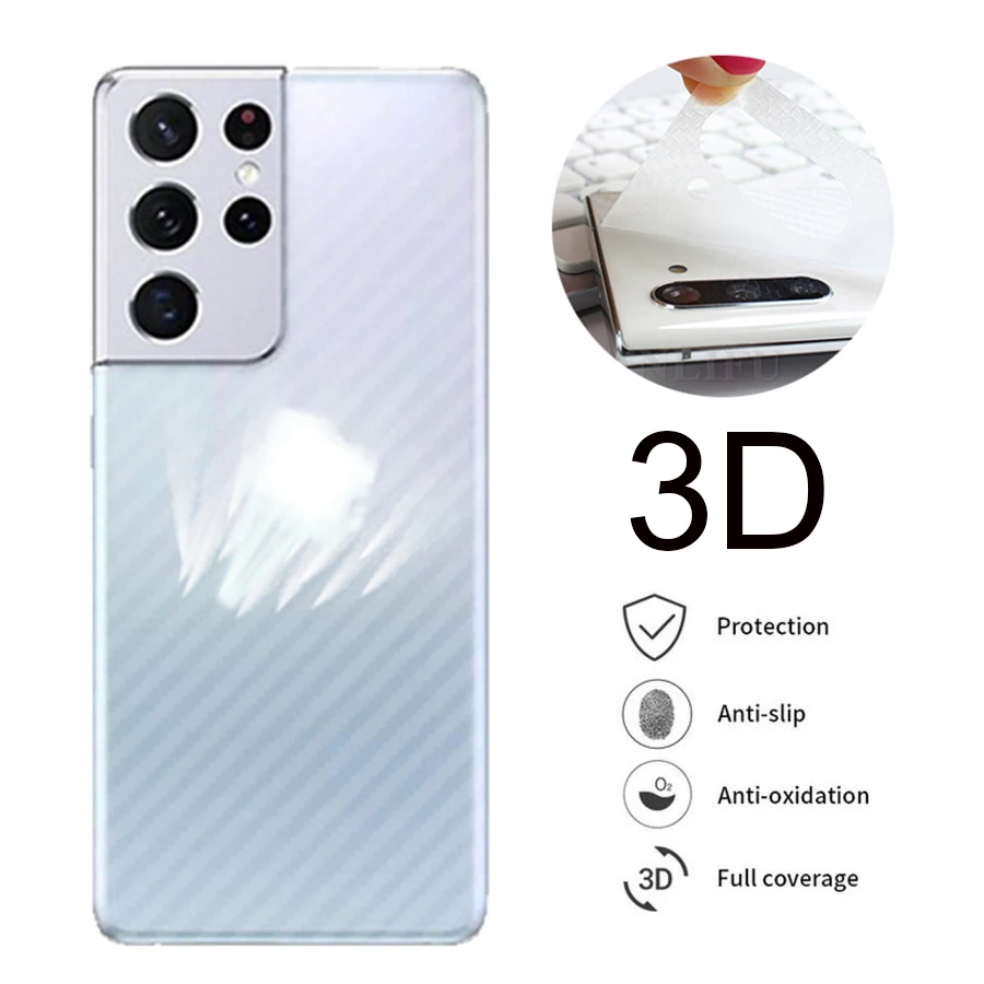 

Back Carbon Fiber Film For Samsung S20 S21 Ultra A50 A70 A51 A71 Guard Screen Protector For Samsung Galaxy A31 M31 M51 A52 5G