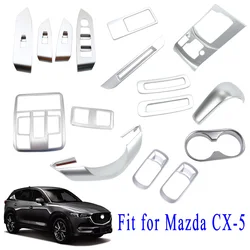 Accessories For Mazda CX5 CX-5 KF Chrome Headlight Adjust Water Cup Holder Gear Box Air Vent Cover Trim 2017-2022
