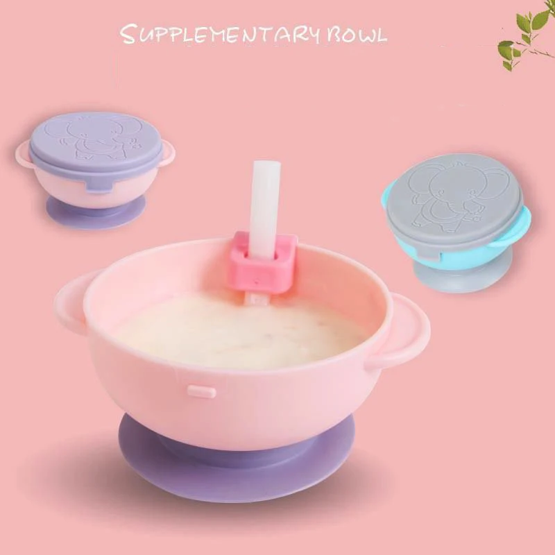 Suction Cup Baby Feeding Bowl Children Tableware Anti-Falling Infant Kids Learning Eating Dishes Service Plate Tray Baby Stuff