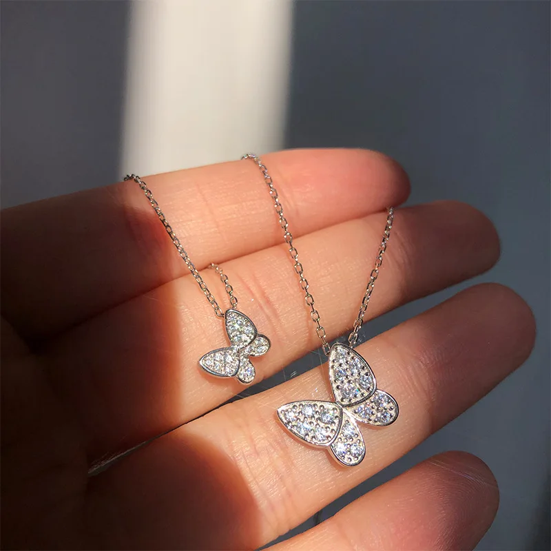 BFCLUB-Collier Ras du Cou en Argent avec Pompon Papillon, Bijoux de Mariage pour Femme