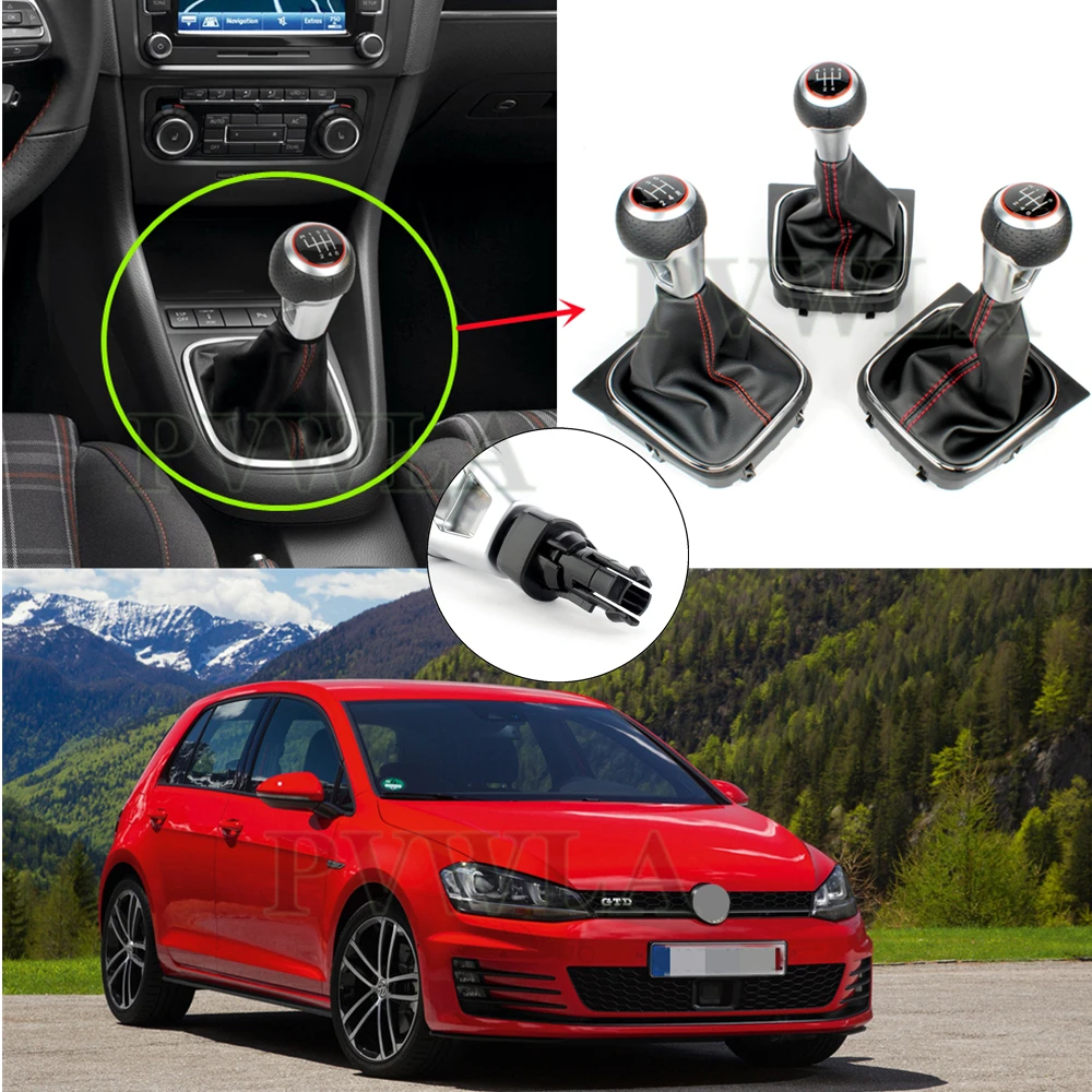 5/6 Speed Manual Stick Gear Shift Knob For VW Golf 5 For GTI GTD 2003 2004 2005-2008/Jetta mk5/6 11-14/Scirocco09-14/EOS09-13