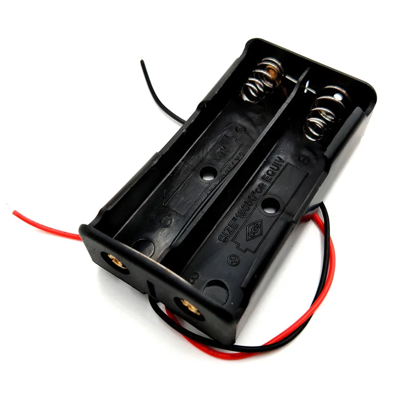 MasterFire 500pcs/lot Plastic Battery Shell 2 3 4 Slots For 2x 3x 4x 18650 3.7V Batteries Holder Storage Box Case With Wire Lead