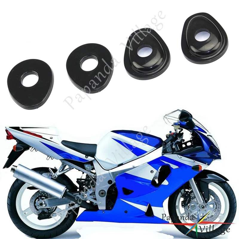 

4Pcs/Set Black Motorcycle Front Indicator Adapter Turn Signals Spacers For Suzuki​ GSXR 600 750 1996-2002 TL1000S 1997-2002