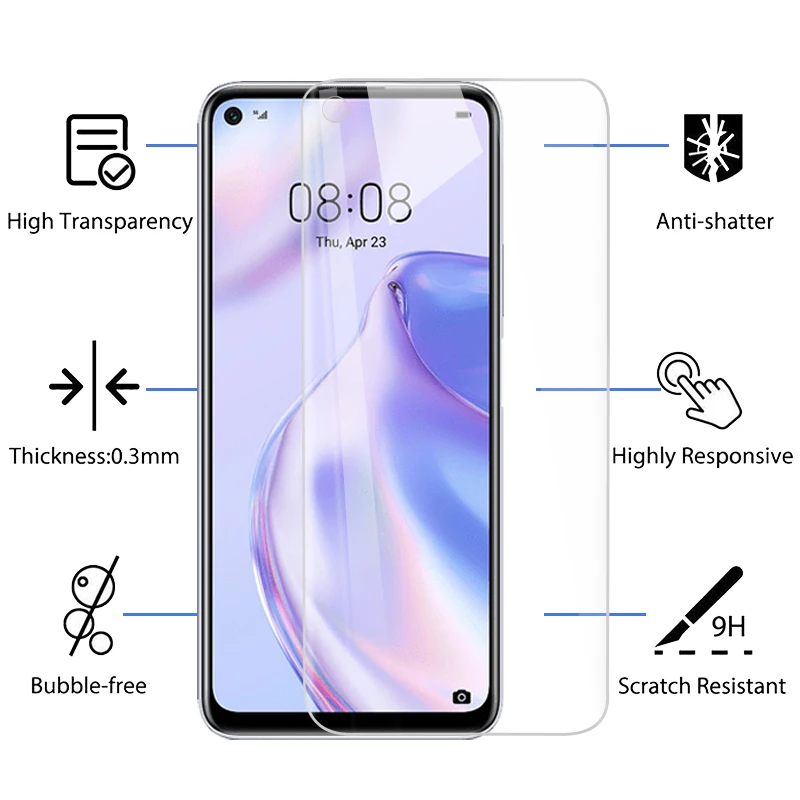 3PCS Tempered glass for huawei P40 lite 5G screen protector glas for huawei P 40 lite 40lite huavei P40 lite 5G protective film