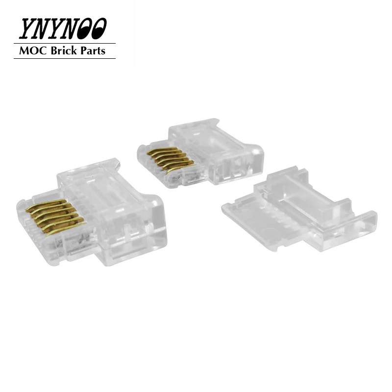 

NEW Crystal Head Connectors with Metal Chip Block Brick Parts fit for WeDo2.0 Sensor Motors 45300 WeDo 2.0 Core Set Robotic Toys