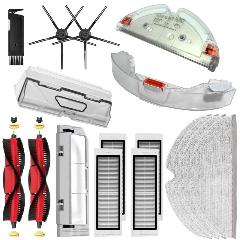 Запчасти для пылесоса XiaoMi Roborock s5 Max s6 MaxV s6, чистые запасные части для резервуара для воды, пылесборника, фильтра НЕРА, основная щетка, насадка на швабру, боковая щетка