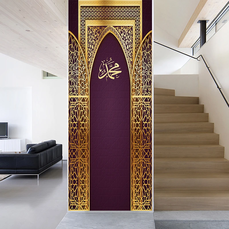 Personality Arab Simulation Door Frame Papier Peint Mural 3D Home Decor Living Room Door Wall Stickers Peel & Sticker Wallpaper