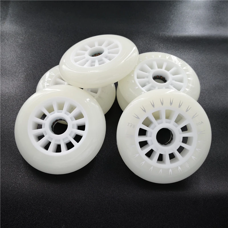 110mm lampa błyskowa LED koło dla prędkość liniowa skating wheel 90A 4 LED koraliki kulkowe rdzenie magnetyczne połysk biały kolor światła dla CITYRUN PS