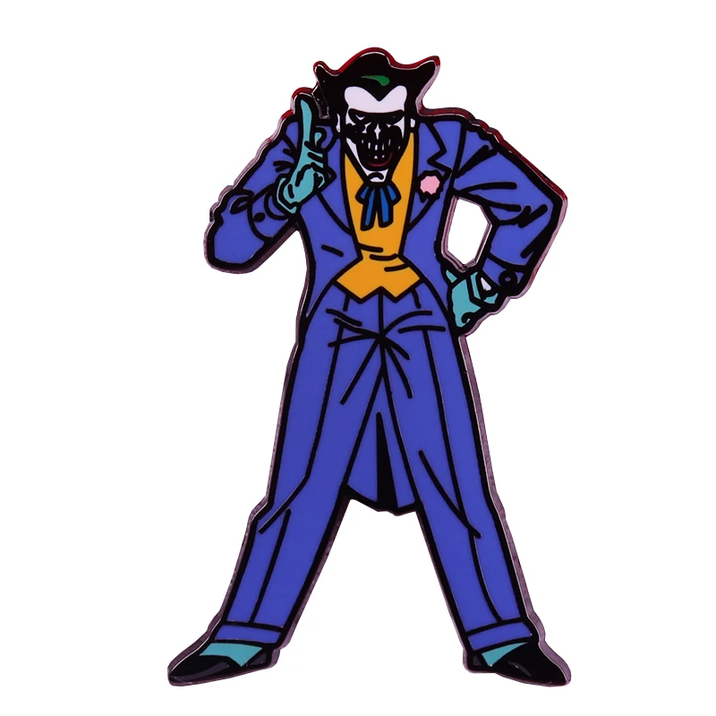 The joker ghastly grin enamel pin  the animated series collection