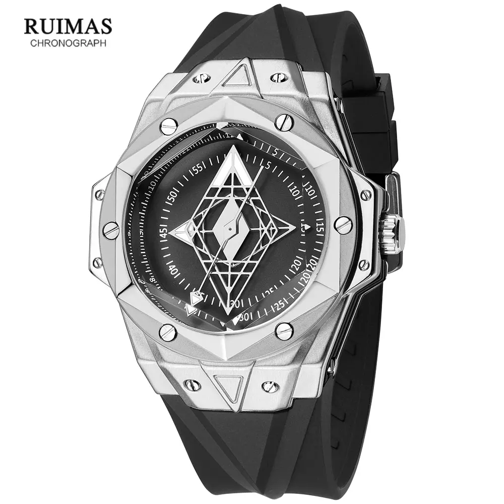 RUIMAS Fashion Men\'s Military Sport Watches Luxury Waterproof Quartz Watch for Man Silicone Strap Wristwatch Relogio Reloj Часы