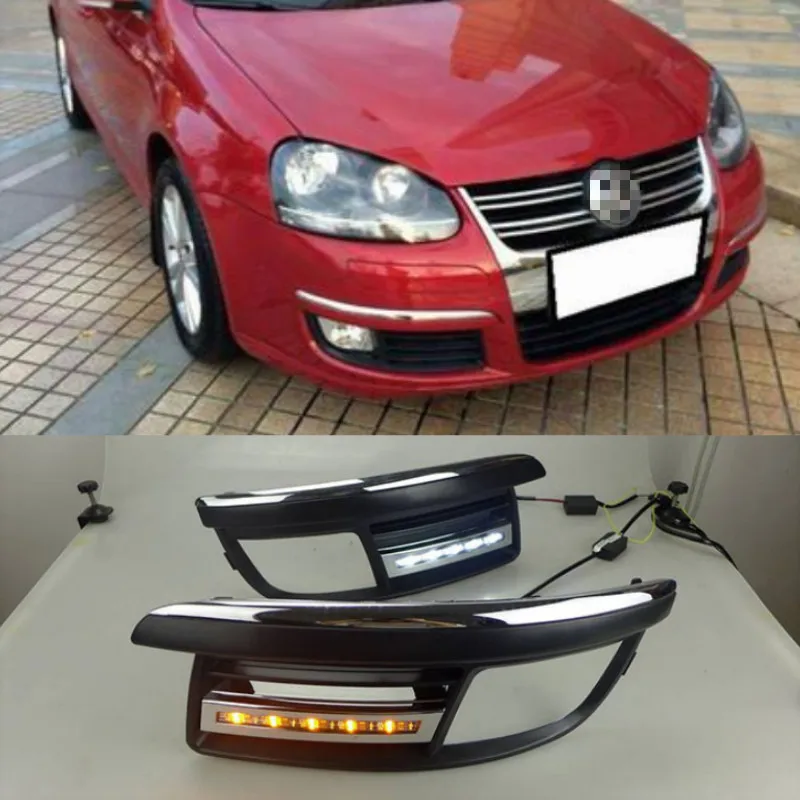 

Светодиодные дневные ходовые огни, 2 шт., для VW Jetta MK5 Sagitar 2009 2010 2011, DRL, противотуманные фары