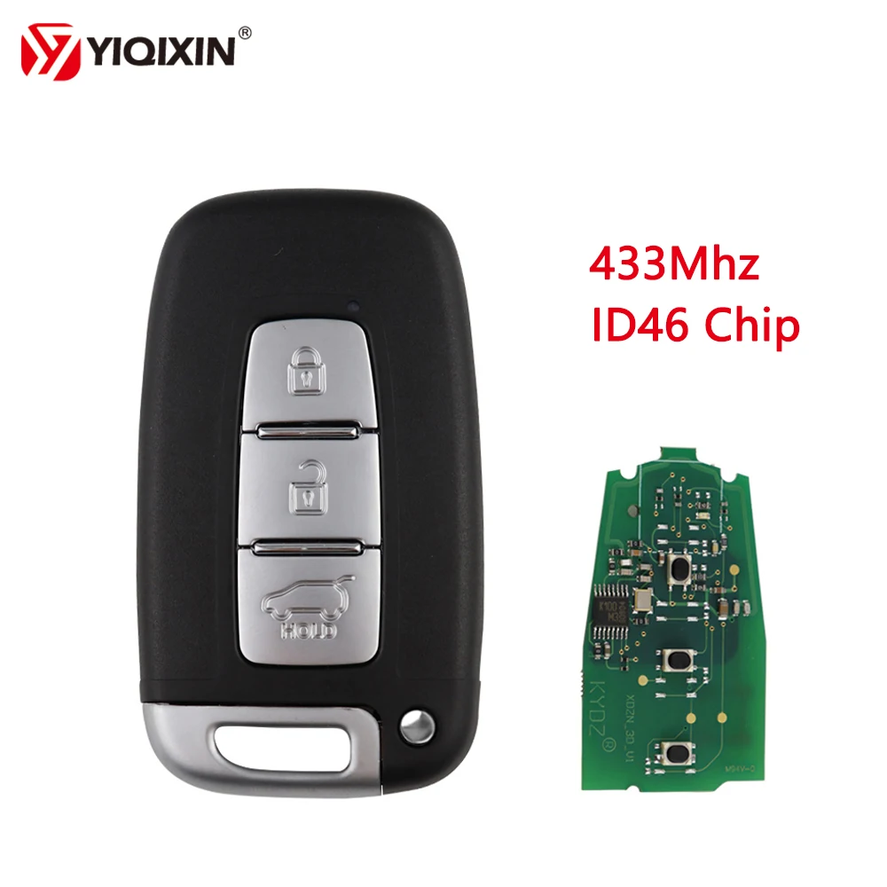 

YIQIXIN 433Mhz For Hyundai I30 I45 Ix35 Genesis Equus Sonata Veloster Tucson Elantra Accent Remote Car Key For Kia Soul 3 Button