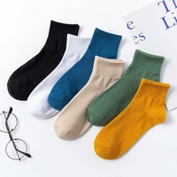 Men Ankle  Socks Breathable Short Man Socks Casual Black Socks White Sports Sock 5 Pair