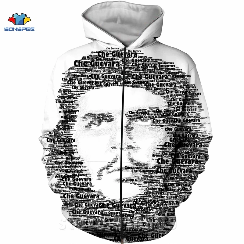 

Winter Coat 3D Print Che Guevara Jacket Men Sweatshirts Women Fashion Hoodies Men Pocket Harajuku Oversized Hooded Pullover