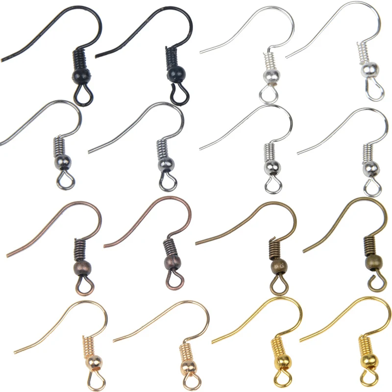 200pcs/lot 20*17mm Earring Clasps Hooks Findings Fittings DIY Jewelry Making Accessories Iron Hook Ear wire Jewelry Wholesale