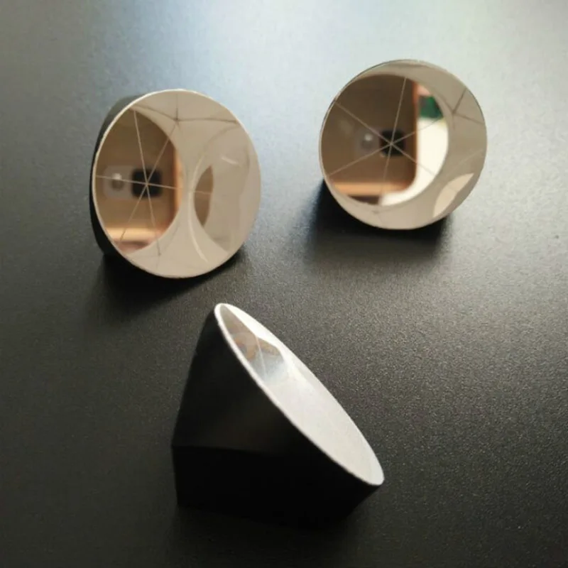 シルバーコーティングされたk9コーナープリズム,25.4mm,レーザープリズム,三面体,5アーク秒,ベベルリターンビーム保護