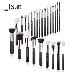 Jessup Professional Makeup Brushes Set 25pcs Natural-Synthetic Foundation Powder Eyeshadow Make up Brush Blushes Black T175