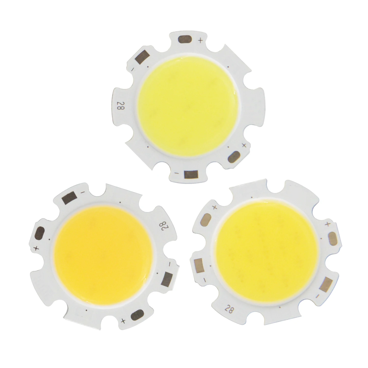 20pcs/Lot High Quality 3W 5W 7W 10W 12W Round COB LED Light Source 28mm Circular LED Big Power Chip On Board COB Light Lamp