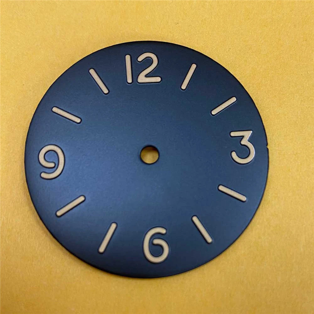 Cadran de montre lumineux vert, 34.4mm, pour ETA6497 ST3600