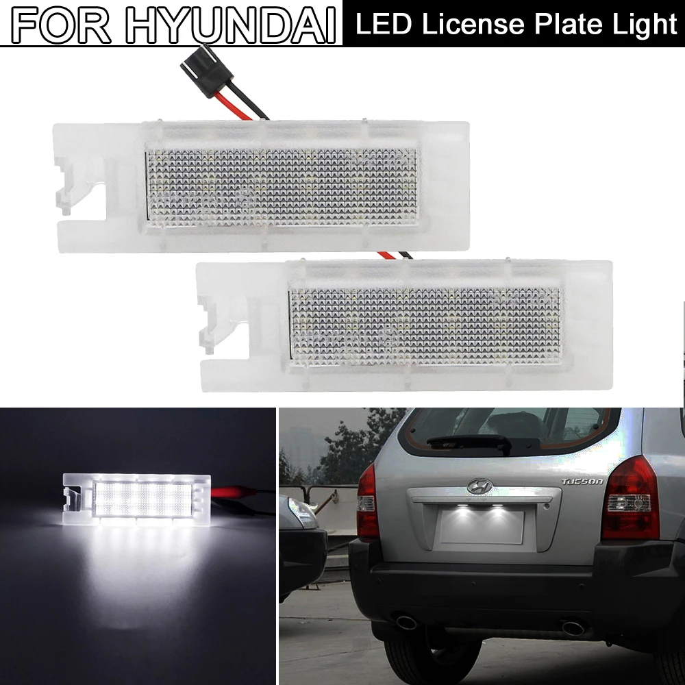 Lumière de plaque d\'immatriculation blanche à LED sans erreur, 2 pièces, pour Hyundai Tucson 2010 – 2014 et IX35 2010 – 2014