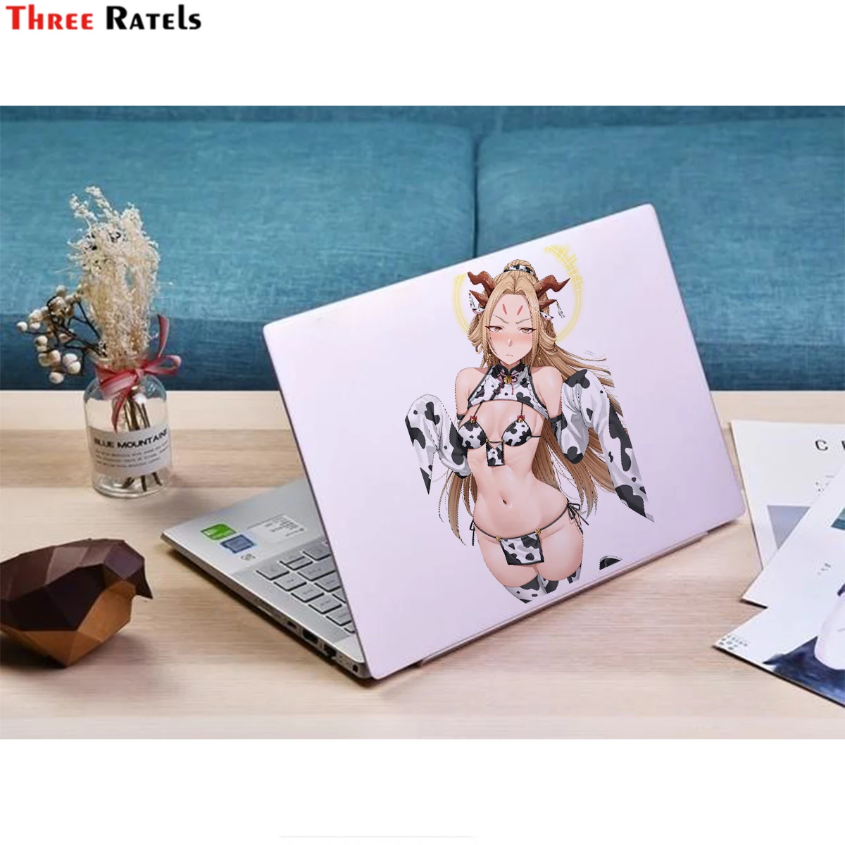 Three Ratels H 195 Cute Anime Girl Chaomae Nueatong Indie Virtual Youtuber Stickers For School Gifts Vinyl Material Waterproof