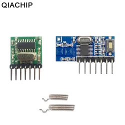 QIACHIP 433 Mhz bezprzewodowy pilot zdalnego sterowania przełącznik RF moduł 1527 dekodowania 4 CH odbiornik + nadajnik do sterownik świateł DIY zestaw