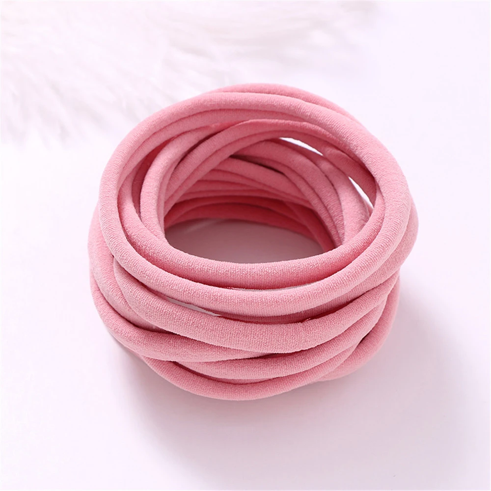 100 Teile/los Baby Mädchen DIY Stretchy Dünne Nylon Mädchen Elastische Abendessen Weiche Stirnband Baby Zubehör Infant Kopfbedeckungen Baby Artikel – Detail 6